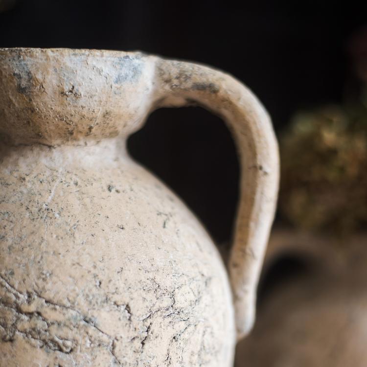 Cement Pot Pompeii Style Handmade Art Amphora Vase Pot