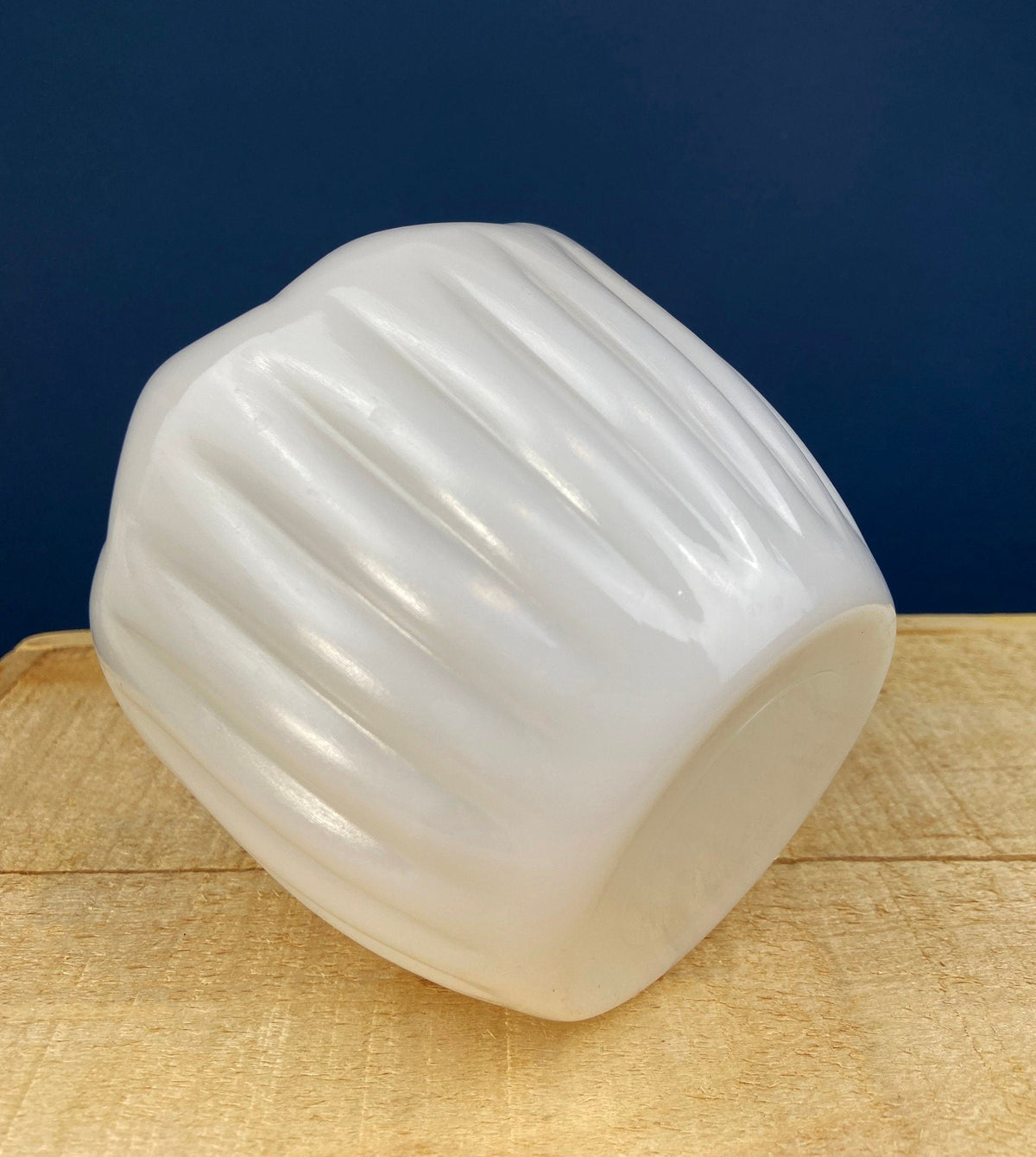 Vintage Milk Glass Planters / Vases, Set of 3