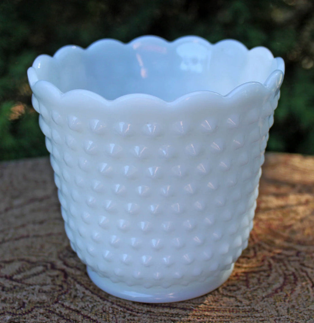 Vintage Milk Glass Planters / Vases, Set of 3